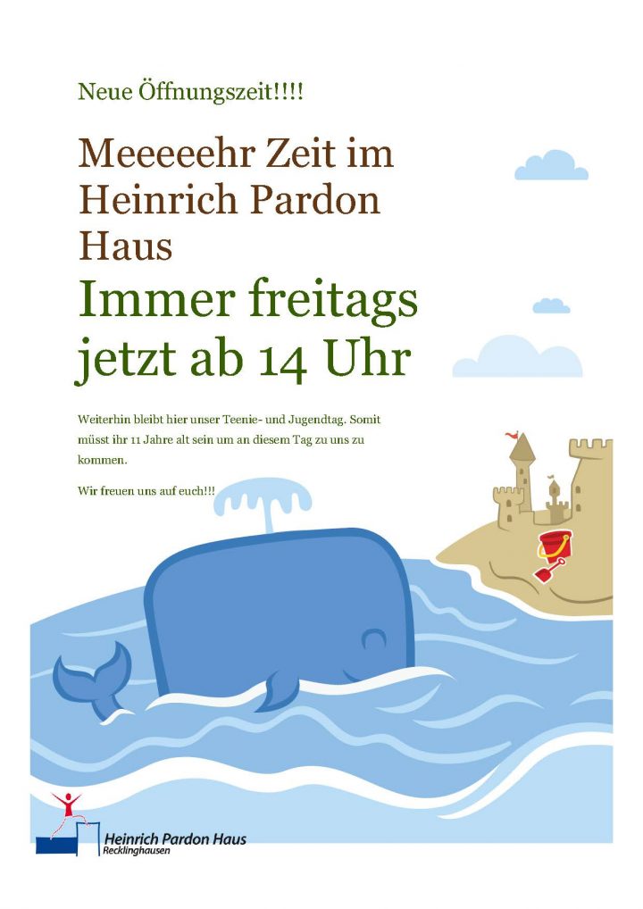 Neue Offnungszeit Am Freitag Heinrich Pardon Haus